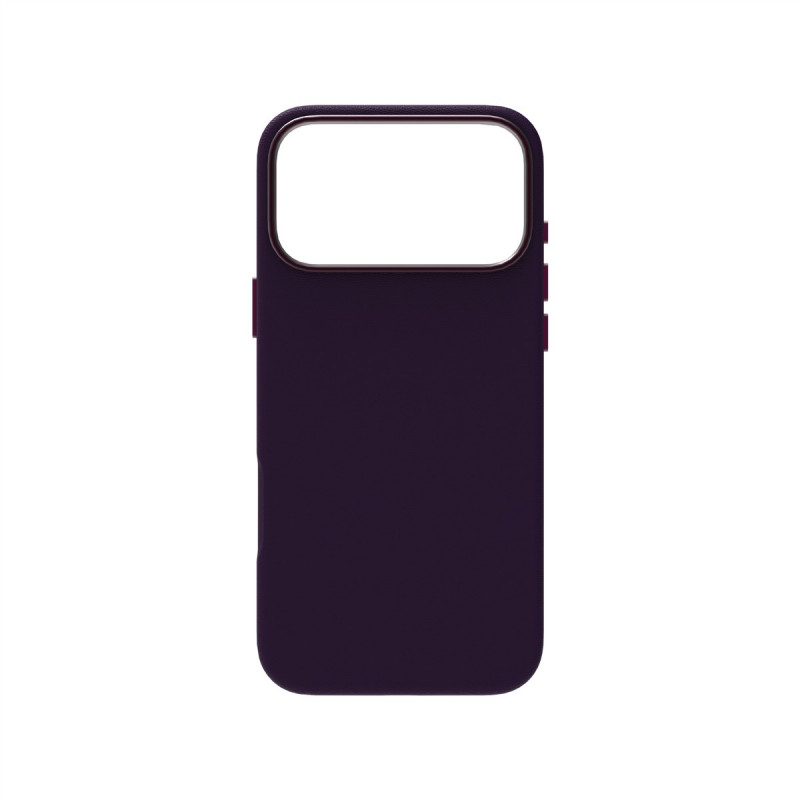 Just Must JM funda de piel con MagSafe para iPhone 18 Pro, morado