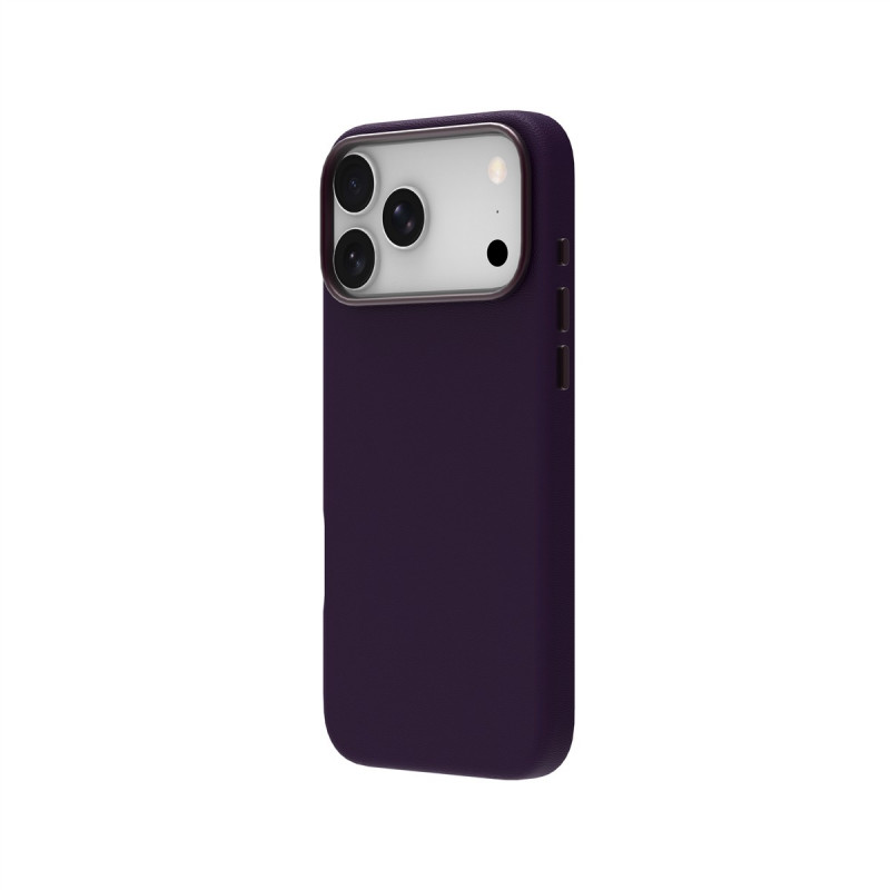 Just Must JM funda de piel con MagSafe para iPhone 18 Pro, morado