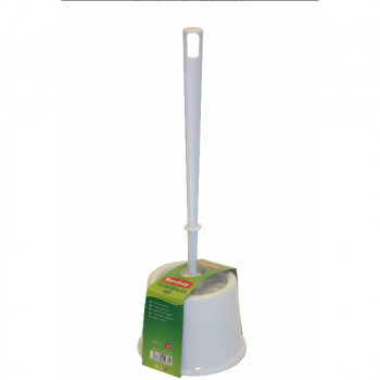 Cepillo de inodoro Sauber con soporte blanco/negro