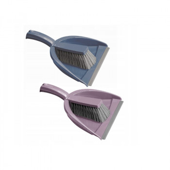 Set de recogedor y cepillo de mano YORK Style con borde de goma, 23,8x33x10,3 cm