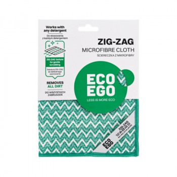 Eco Ego paño de limpieza de microfibra ZIG-ZAG