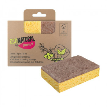 York Eco Natural esponja de celulosa para lavar platos ECO 2 uds.