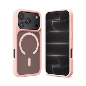 Crong Matte Magnetic funda MagSafe para iPhone 18 Pro / 17 Pro, rosa