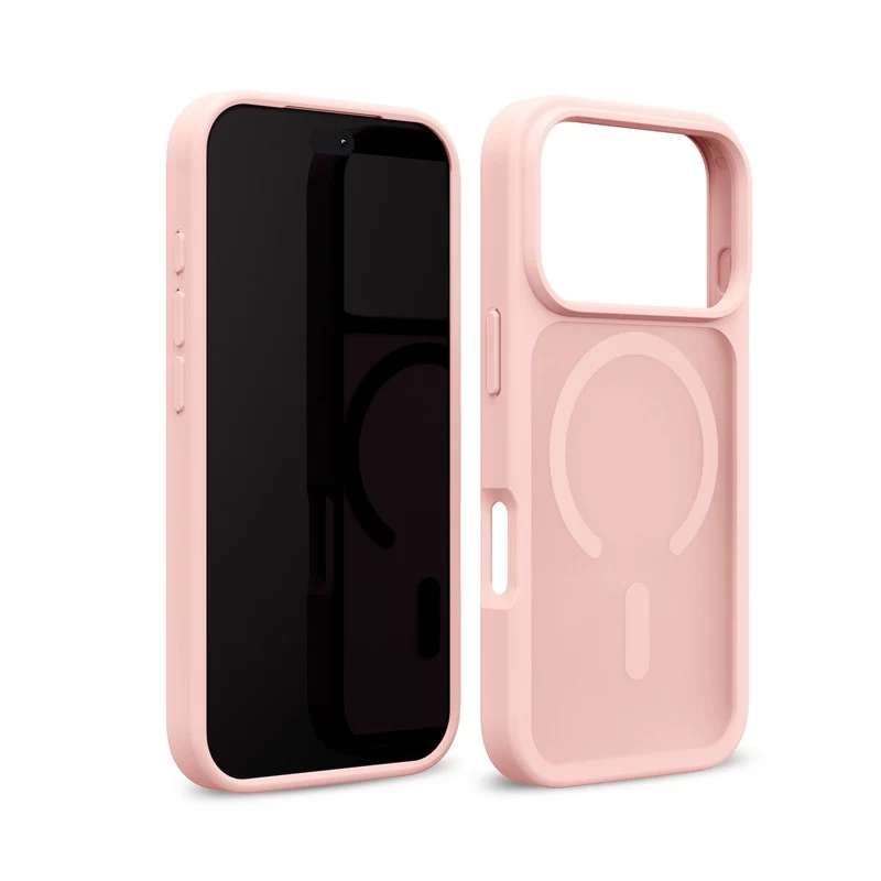 Crong Matte Magnetic funda MagSafe para iPhone 18 Pro / 17 Pro, rosa