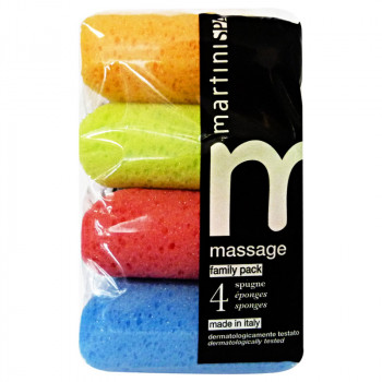 Martini Square esponjas de baño, varios colores, 4 uds.