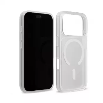 Crong Matte Magnetic funda MagSafe para iPhone 18 Pro / 17 Pro, blanca