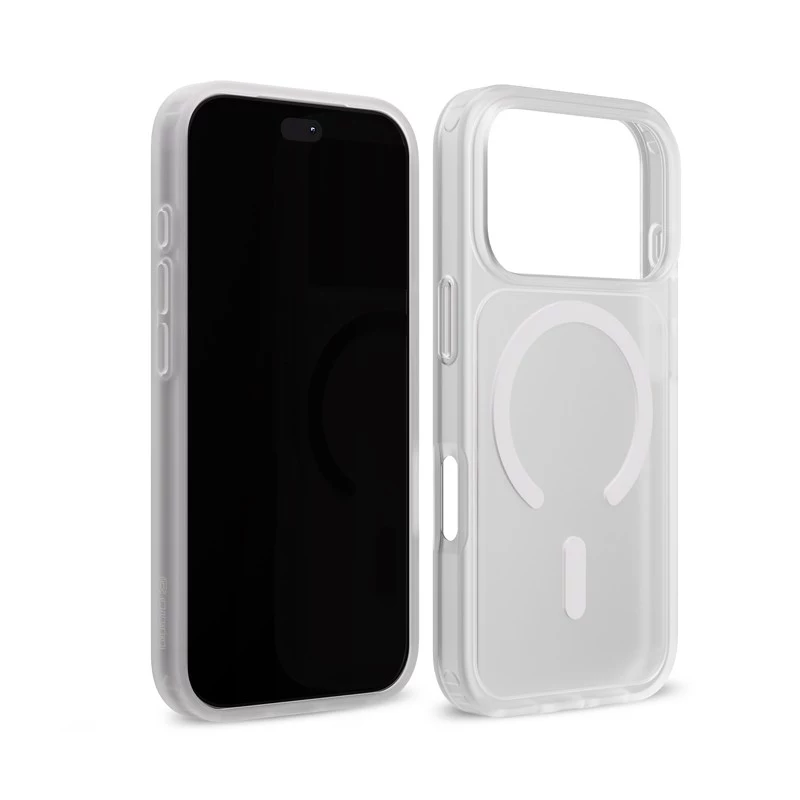 Crong Matte Magnetic funda MagSafe para iPhone 18 Pro / 17 Pro, blanca