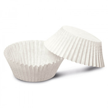 Guardini Easy Bake Moldes de papel ecológicos para muffins, Ø 4,5 x 2,3 cm, blanco, 100 uds.