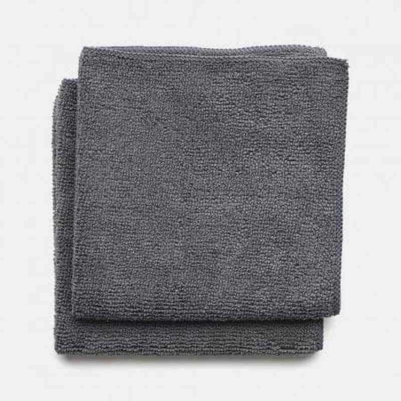 Brabantia Paños de microfibra, 30 x 30 cm, gris oscuro, 2 uds.