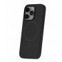 iLike Apple iPhone 16 Pro Max Funda de silicona Soft Touch con imán, negro