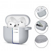 Tech-Protect Crayon Silicone Hook Funda para Apple AirPods 4, gris