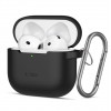 Tech-Protect Silicone Hook Funda para Apple AirPods 4, negro