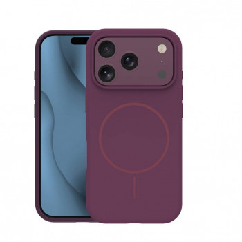 TFO Silicone Thin Mag funda para iPhone 17 Pro Max / iPhone 18 Pro Max 6.9 inch, cereza oscuro