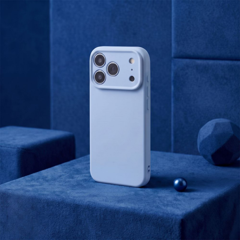 TFO funda de silicona para iPhone 17 Pro Max 6.9 / 18 Pro Max 6.9, azul cielo