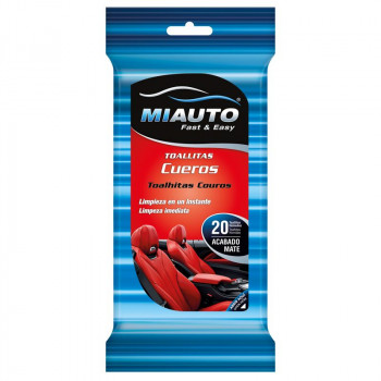 Micasa toallitas húmedas para superficies de cuero del coche 20 uds.