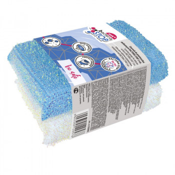 York Bacteria Stop esponjas antibacterianas para superficies delicadas, 2 uds., blanco/azul