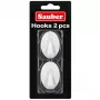 Sauber ganchos ovalados, 3 x 4,7 cm, blanco, 2 uds.