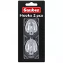 Sauber ganchos ovalados, plata, 3 x 4,7 cm, 2 uds.