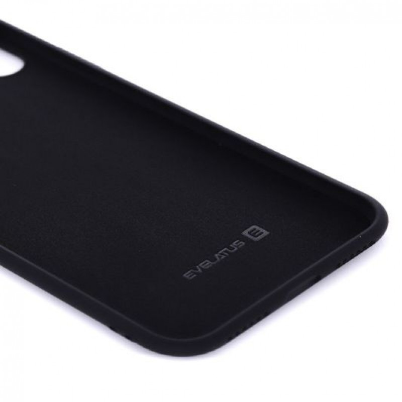 Evelatus Funda de silicona nano Soft Touch TPU para Apple iPhone X/Xs negro