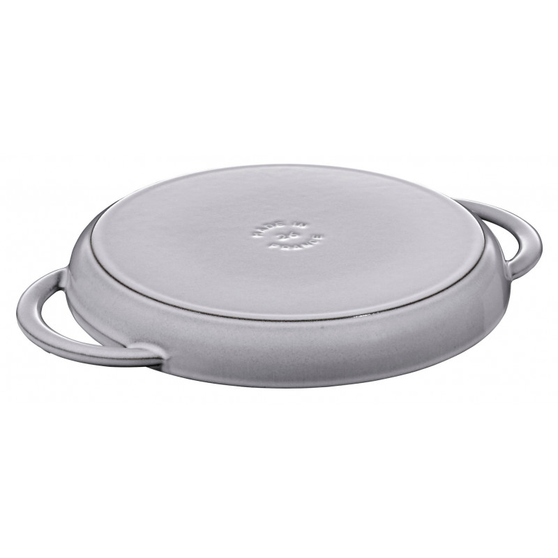 Parrilla redonda de hierro fundido con dos asas STAUB 40509-522-0 - grafito 26 cm