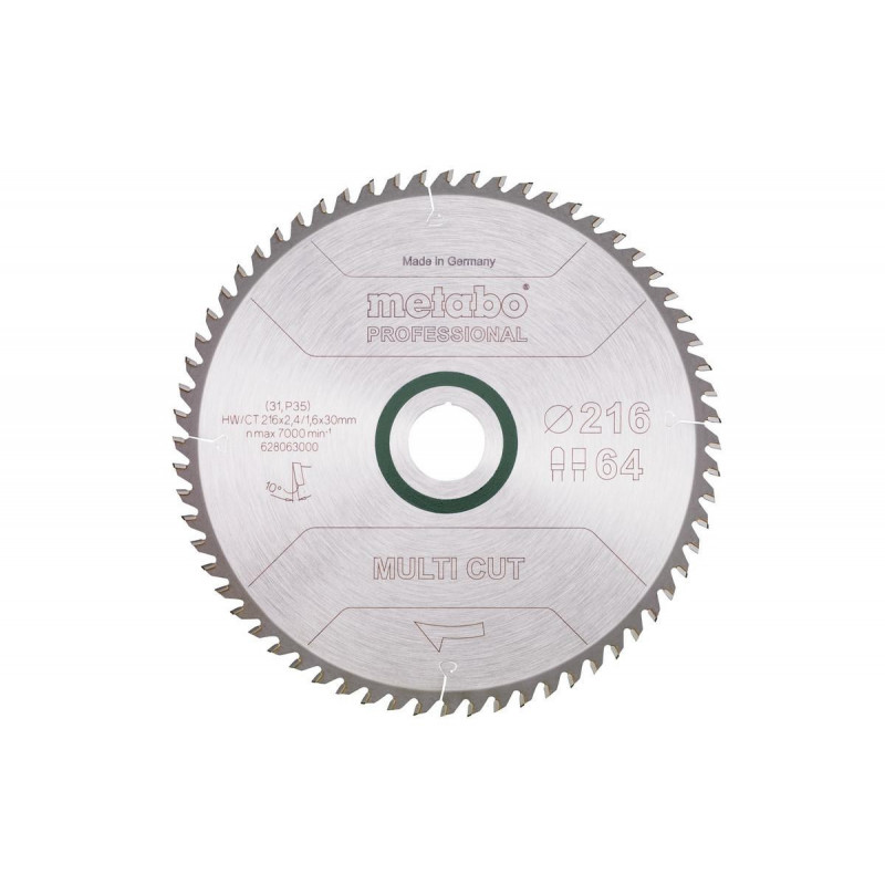 Hoja de sierra circular Metabo 628063000 21,6 cm 1 ud.