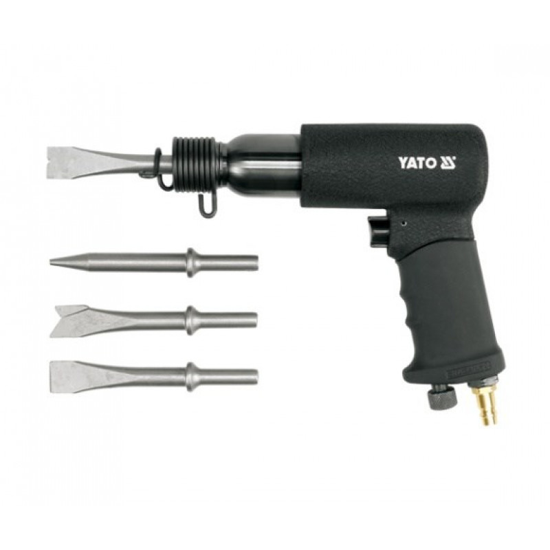 YATO YT-0990 martillo cincelador neumático con 4 cinceles