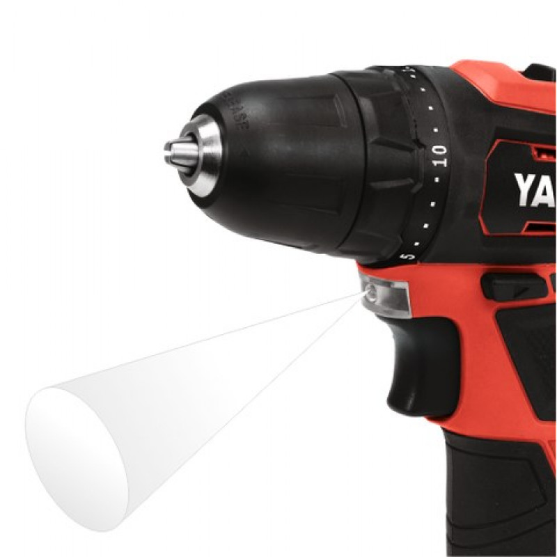 YATO YT-82901 taladro atornillador a batería, 12 V, 30 Nm, 1 x 2,0 Ah Li-Ion