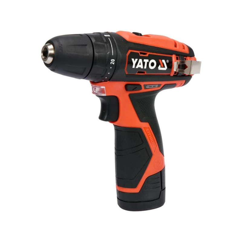 YATO YT-82901 taladro atornillador a batería, 12 V, 30 Nm, 1 x 2,0 Ah Li-Ion