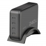 Cargador de sobremesa USB-C Logilink, 240 W, GaN, 4 puertos, 4x USB-C (PD), negro