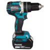 Taladro atornillador a batería Makita DHP484RFJ, 2000 rpm, negro/azul