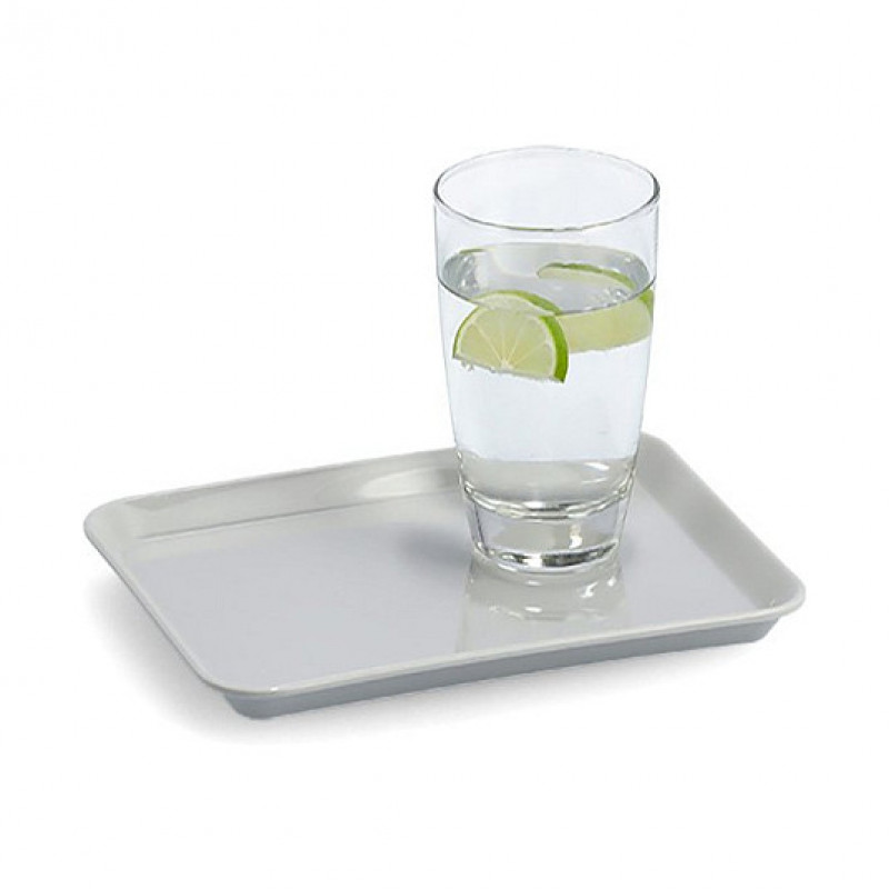 Zeller bandeja 26694, 24 x 18 cm, plástico, gris, rectangular
