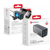 Cargador de sobremesa Forcell F-Energy GaN III VT-49, 2x USB-C + 2x USB-A, PD, QC 4.0, 100 W, gris