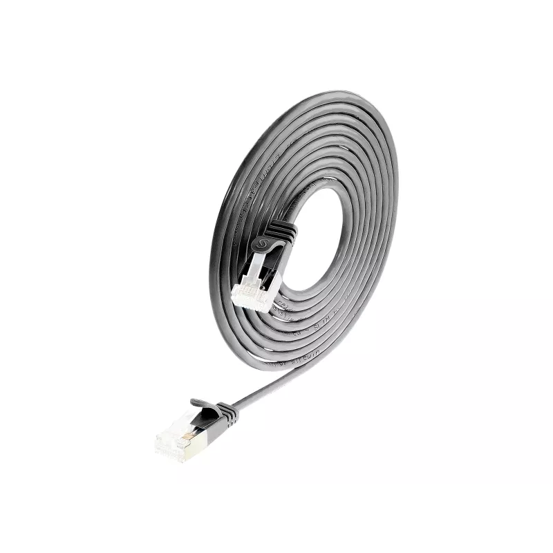 Cable de red Slim Cat6a U/FTP RJ45 Wirewin, 5 m, negro