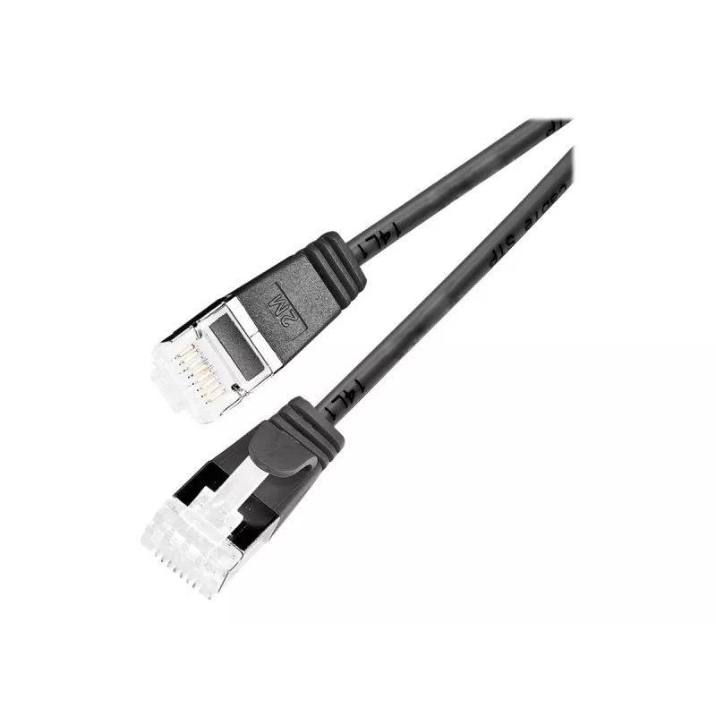 Cable de red Slim Cat6a U/FTP RJ45 Wirewin, 5 m, negro