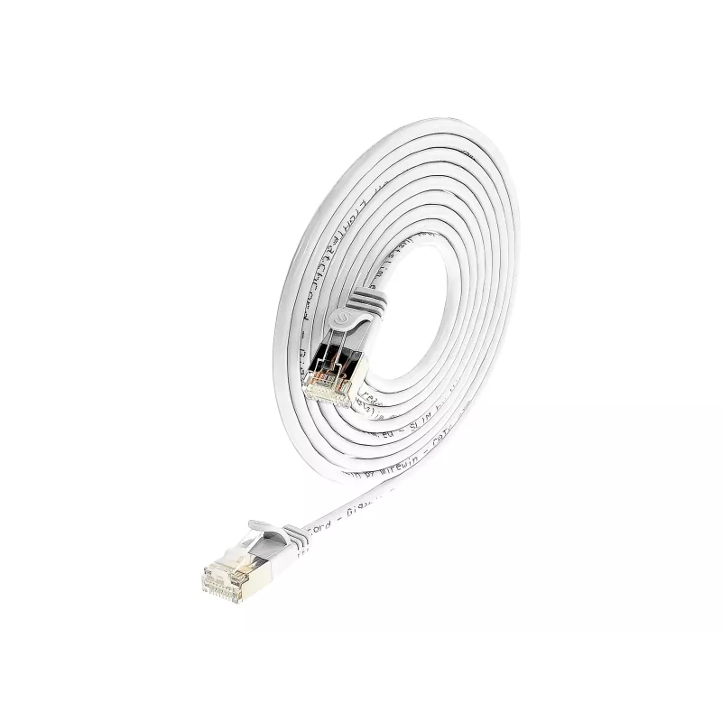 Cable de red Slim Cat6 U/FTP RJ45 Wirewin, 7,5 m, blanco