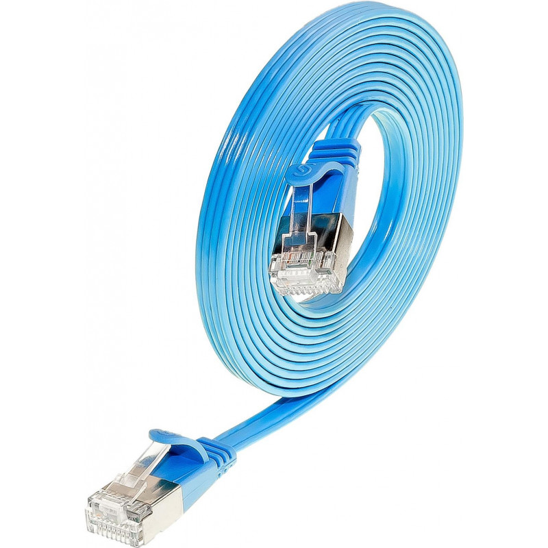 Cable de red Slim Cat6 U/FTP RJ45 Wirewin, 0,5 m, azul