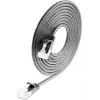 Cable de red ligero SLIM Cat6a 10 Gigabit U/FTP Wirewin, redondo, Ø 3,8 mm, 0,15 m, negro