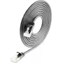 Cable de red ligero SLIM Cat6a 10 Gigabit U/FTP Wirewin, redondo, Ø 3,8 mm, 0,15 m, negro