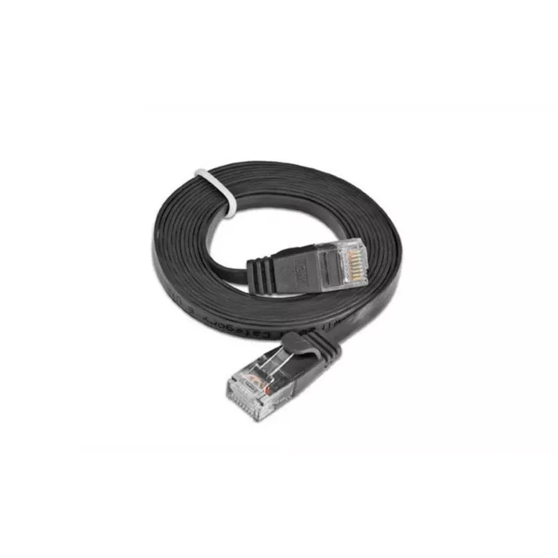 Cable de red Slim Cat6 U/UTP RJ45 Wirewin, 0,1 m, negro