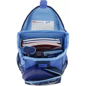 Herlitz UltraLight Plus mochila escolar, Blue Shark