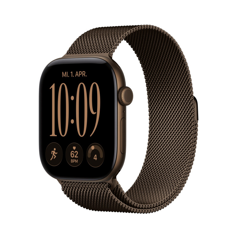 Apple Watch Series 12 GPS + Cellular 46mm caja de aluminio Dark Bronze con Milanese Loop Dark Bronze - M/L