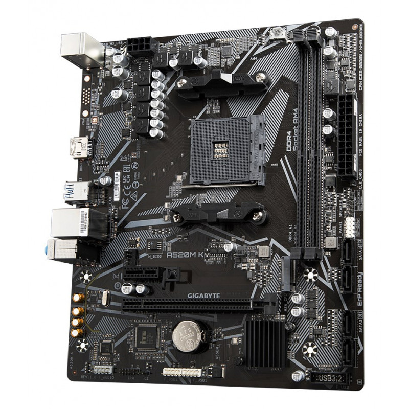 Gigabyte A520M K placa base, AMD A520, AM4, mATX