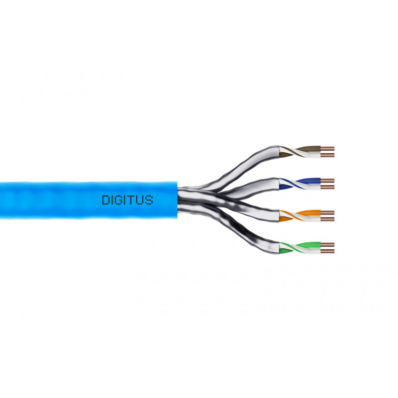 Digitus Cat6a U/FTP cable de instalación, 100 m, azul, LSZH, simplex
