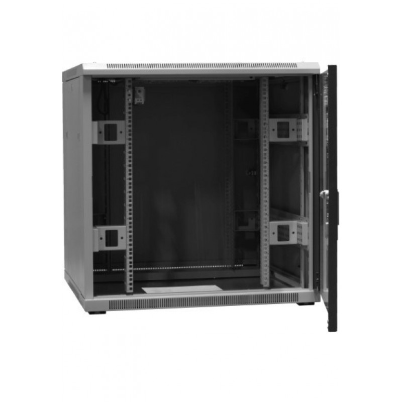 EmiterNet Top armario de pie con marco 16U, puertas de chapa/cristal, 800 x 800 x 820 mm (EM/SH05D-8816-SH0)