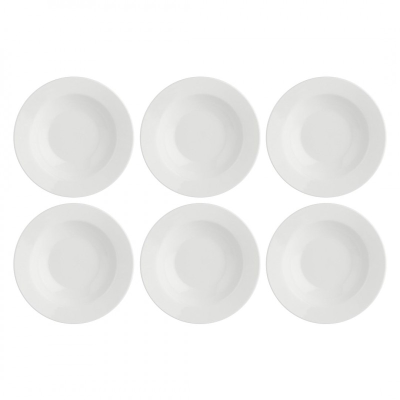 La Porcellana Bianca plato sopero con borde Essenziale, set de 6, 23 cm