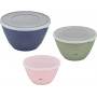 Emsa Prep & Bake set de cuencos con tapa, 3 piezas, multicolor