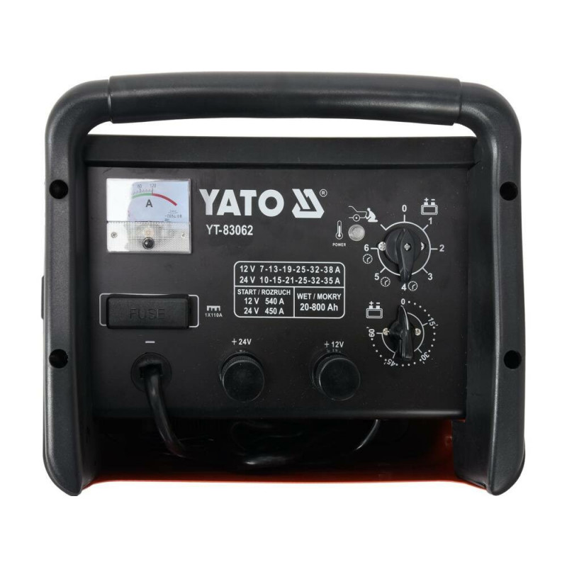 YATO YT-83062 cargador de batería para automóvil (rectificador), 38 A / 540 A / 800 Ah