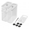 ZWILLING 1026082 recipientes rectangulares para alimentos, 5,4 l, transparente/blanco, 5 uds.