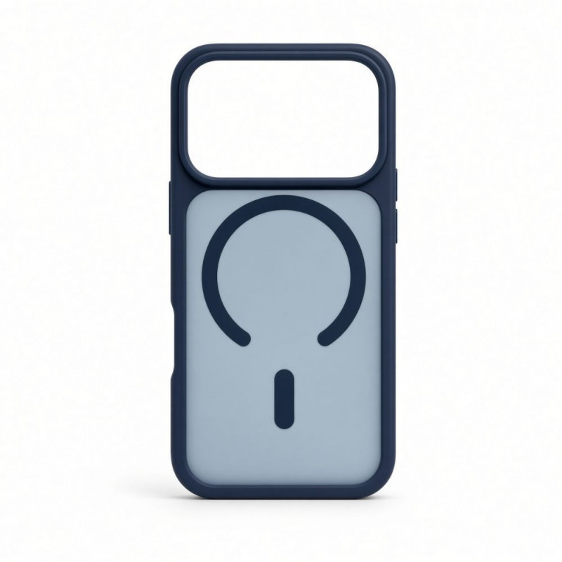 Funda MagSafe 2 en 1 Evelatus Silver-Shield Skin Feel para Apple iPhone 18 Pro Max, azul marino