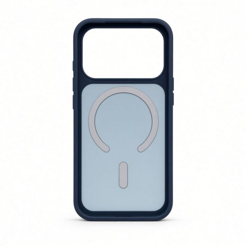 Funda MagSafe 2 en 1 Evelatus Silver-Shield Skin Feel para Apple iPhone 18 Pro, azul marino